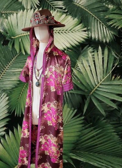 Brown Flowers Kaftan